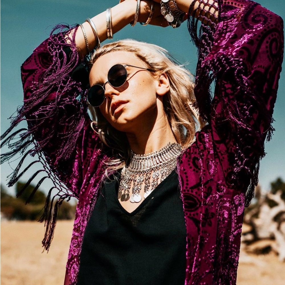 Elegant Purple Velvet Women's Jacket